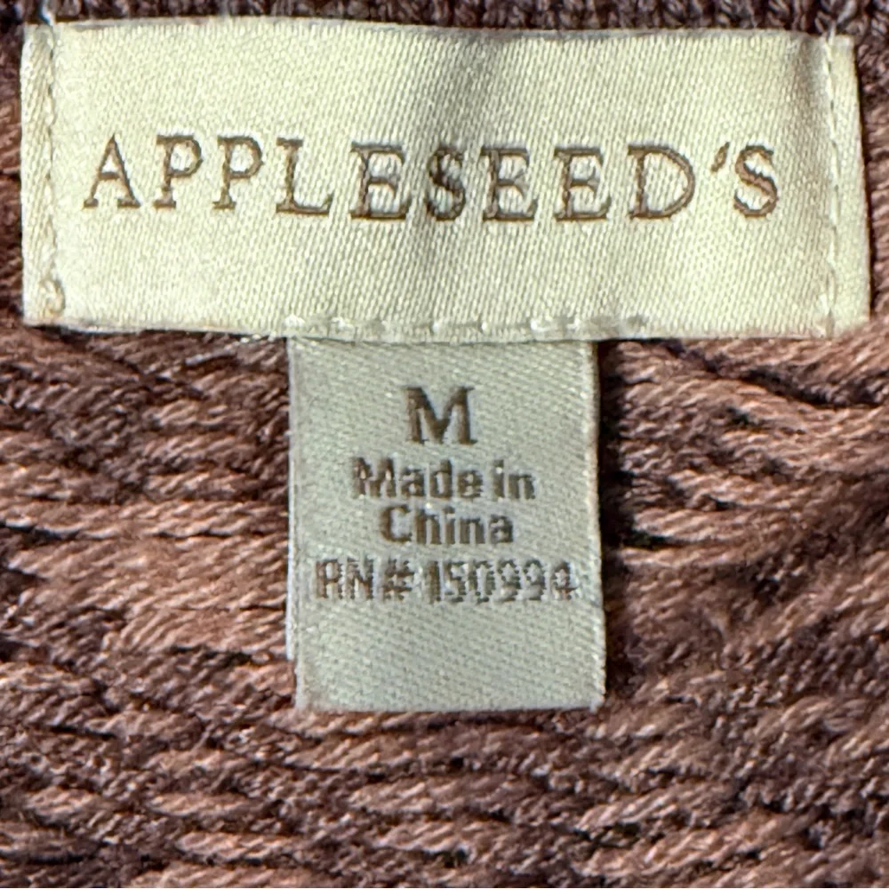 Appleseeds Brown Nordic Fair Isle Wool Blend Patterned Knit Cardigan Sweater M
